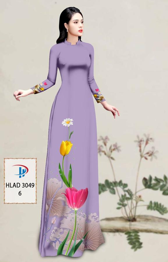 Vải Áo Dài Hoa Tulip AD HLAD3049 12